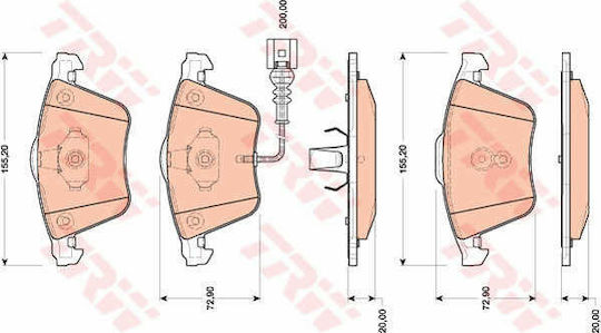 Set Brake Pads Disc Brake Trw Gdb1809