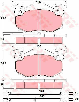 Set Plăcuțe De Frână Trw Gdb313 Disc Frână