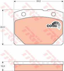 Trw Gdb140 Brake Pad Set Disc Brake Trw Gdb140 Brake Pad Set Disc Brake