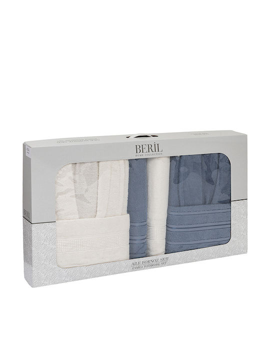 Rebeka Home Халат в Бежов Цвят Комплект Кърпи 450гр/м²