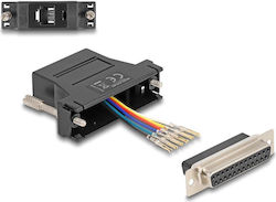 Delock D-sub 25-Pin Weiblich Zu Rj12 Weiblich Montagekit Schwarz 67097