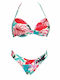 Set Bikini Push Up Brazil Floral Green Glitter C-6225 Green