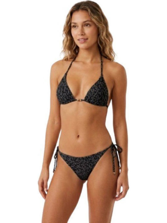 Set Bikini Animal Print Leopard Închis S126205-Negru