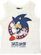 Kinderoberteile Ärmellose Weiß Sonic Hedgehog