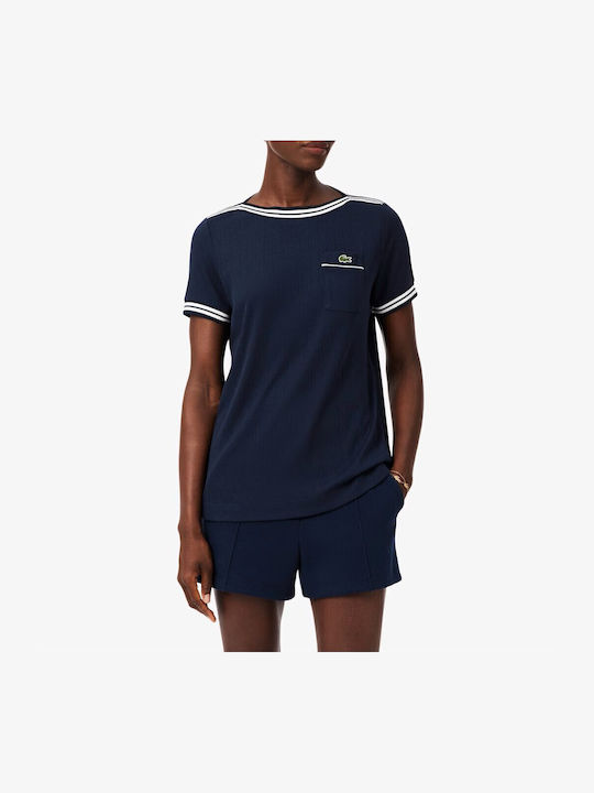 Lacoste Дамска Тениска Райе Тъмносин