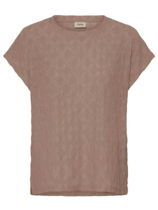 Fransa Women's T-shirt Brown