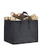 Relaxdays Coș Textil De Depozitare Lemne 34,5x36,5x43cm Gri