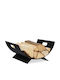 Relaxdays Coș Metalic De Depozitare Lemne 18.5x40.5x33cm Negru
