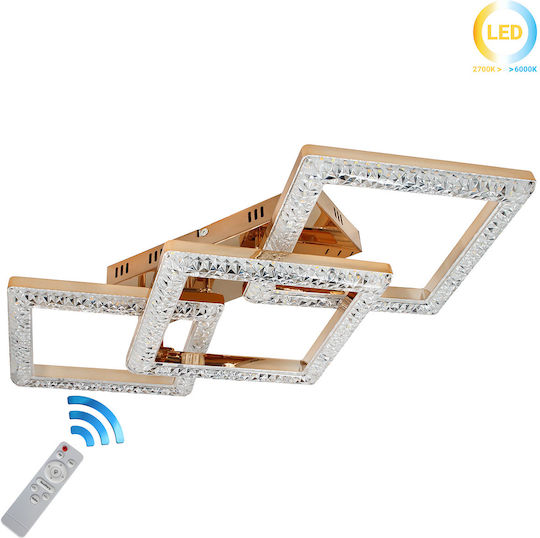 Keskor Keskor Deckenleuchte 75cm Gold mit Integrierte LED