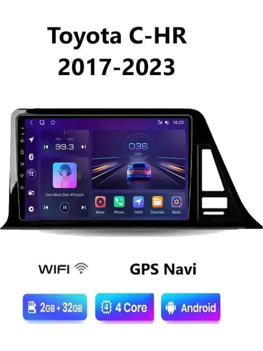 Car Audio System for Toyota C-HR 2017-2023 Bluetooth USB WiFi GPS Apple CarPlay Android Auto with 9" Touch Screen