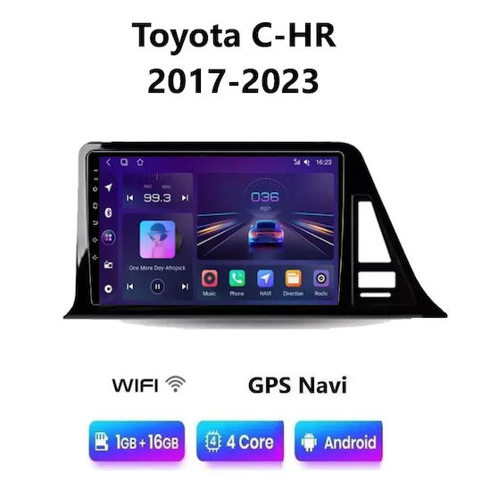 Car Audio System for Toyota C-HR 2017-2023 Bluetooth USB WiFi GPS Apple CarPlay Android Auto with 9" Touch Screen