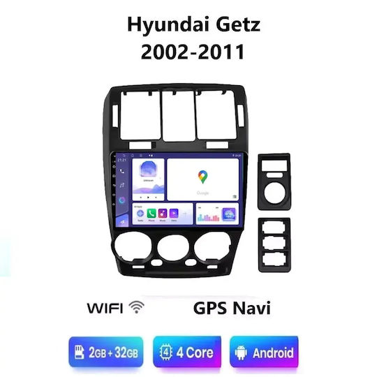Car Audio System for Hyundai Getz 2002-2011 Bluetooth USB WiFi GPS Apple CarPlay Android Auto with 9" Touch Screen