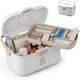 Relaxdays Plastic Medicine Box Beige White 17x1...