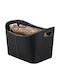 Relaxdays Coș De Depozitare Lemne Din Țesătură 35.5x42.5x55cm Negru