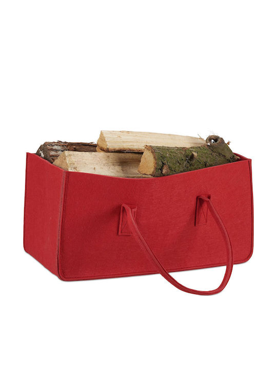 Relaxdays Stoffkorb Für Kaminholz 25x50x25cm Rotes Relaxdays Stoffkorb Für Kaminholz 25x50x25cm Rotes