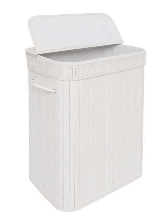 Relaxdays Laundry Basket Bamboo 72l with Lid 60...