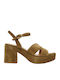 Leather Sandals Tabac Brown