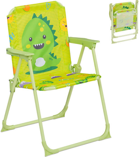 Relaxdays Scaun De Plajă Pentru Copii Verde 51.5x37.5x36cm