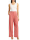 Women's Fabric Trousers Peach