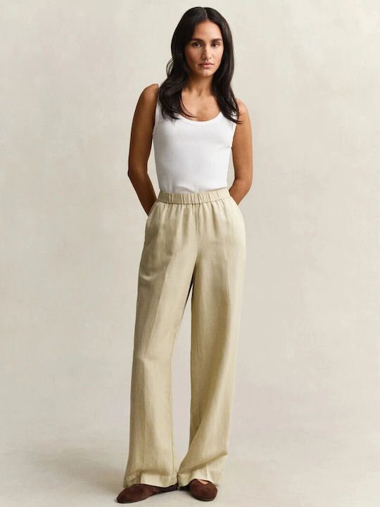 Gant Women's Linen Trousers Beige