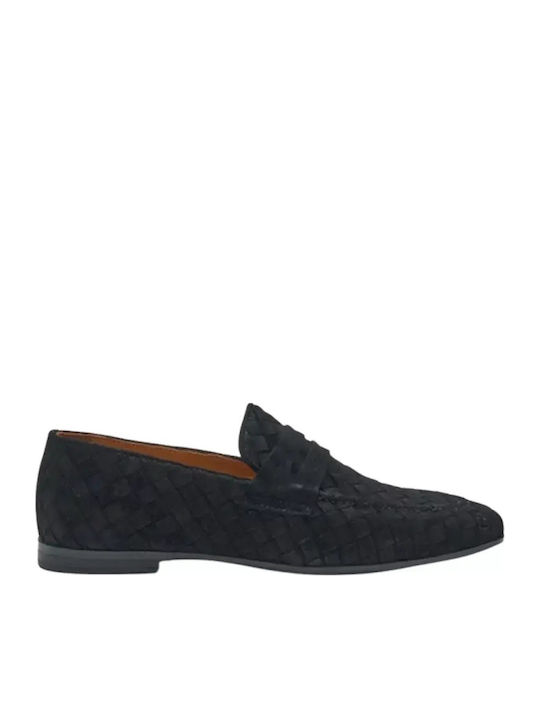 Suede Men's Moccasins In Black Colour