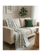 Three-Seater Sofa Throw Jacquard 180x280cm Green