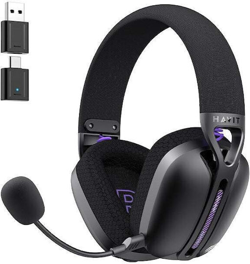 Havit Fuxi-H3 Plus Ασύρματο Over Ear Gaming Headset με σύνδεση 3.5mm / Bluetooth / USB