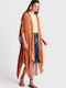 Long Women's Kimono Brown