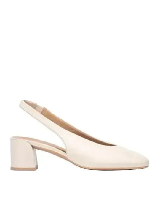 Heels with Chunky Medium Heel White  Comfort Sandal Leira Nto Off White