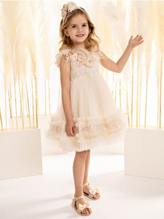 Baby Bloom Ροζ Φόρεμα Βάπτισης