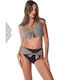 Set Bikini Ψηλόμεσο Καφέ