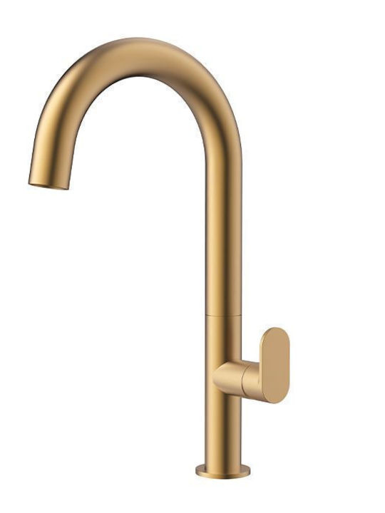 Orabella Mixing Sink Faucet Tall Gold