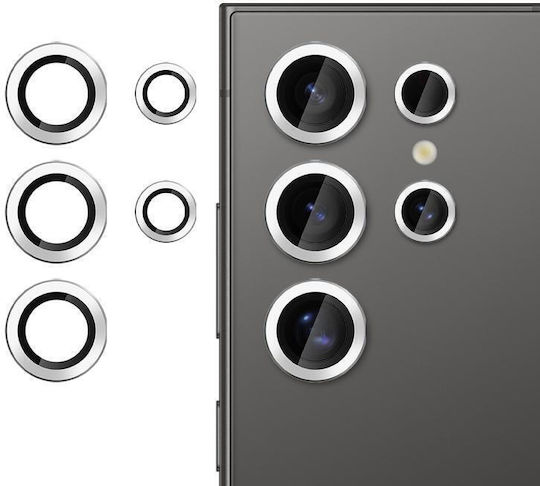 Samsung Galaxy S24 Ultra 5g Kalebol No Flicker Ultra-thin Individual Camera Lens Tempered Glass Film Silver