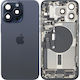 Калъф Батерия Задно Стъкло Средна Рамка iPhone 15 Pro Max Пълни Резервни Части Син Титан Pulled Клас А