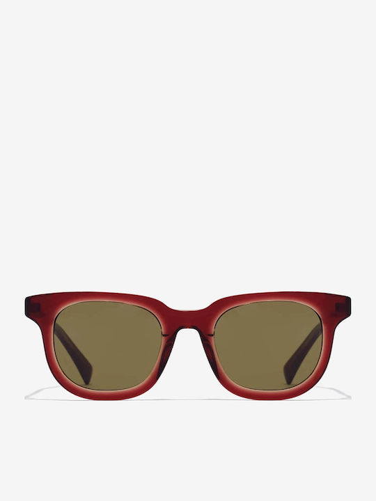 Hawkers Men's Sunglasses with Brown Horn-Rimmed Frame and Brown Lens