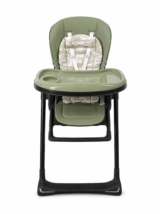 Klappbarer Baby Hochstuhl mit Höhenverstellbar Grün High Chair HA-062 Schwarz