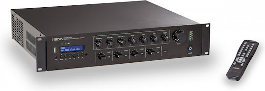 Helvia POKER 350A Power Amplifier Commercial Amplifier With 4 Zones 350W/100V And USB/FM/Bluetooth Connections
