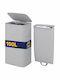Bakaji Laundry Basket Plastic Collapsible 105l with Lid 42x32x67cm Gray