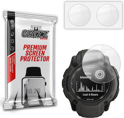 Set 2 Grizzglass Paperscreen Protective Films Compatible Garmin Instinct 2x 50mm Transparent