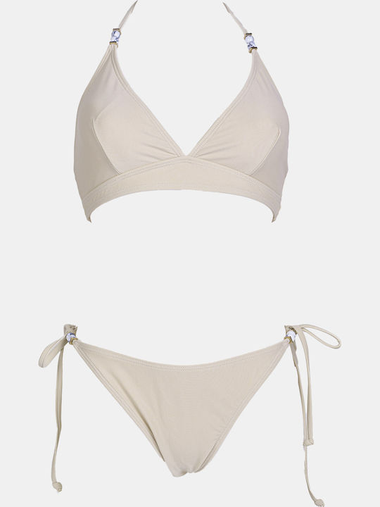 Decoro Set Bikini Dreieck Beige