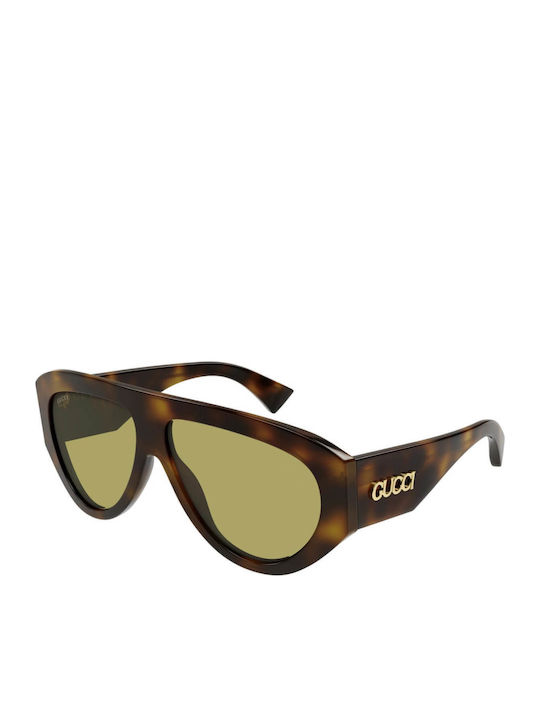 Gucci Унисекс Слънчеви Очила с Кафява Пластмасо...