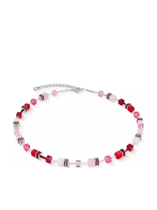 Coeur De Lion Geocube Iconic Necklace Rosé Blush 2838101903 Coeur De Lion Geocube Iconic Necklace Rosé Blush 2838101903