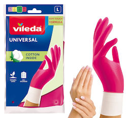 Vileda Γάντια Καθαριότητας Universal Latex Large