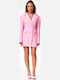 Decoro Damen Doppelreihiges Blazer Rosa
