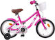 vidaXL 12" Kinderfahrrad Stadt Rosa