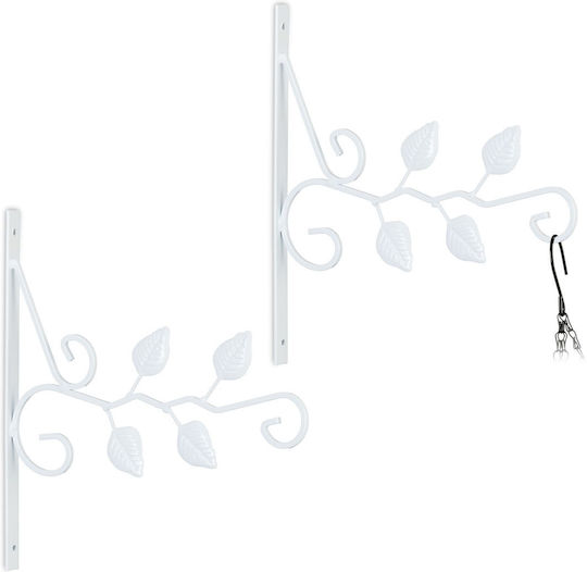Relaxdays Hanging White Plant Stand 30x29.5cm