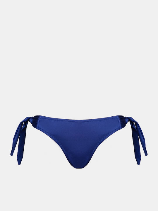 Rock Club Bikinihosen Slip mit Schnürung Blau