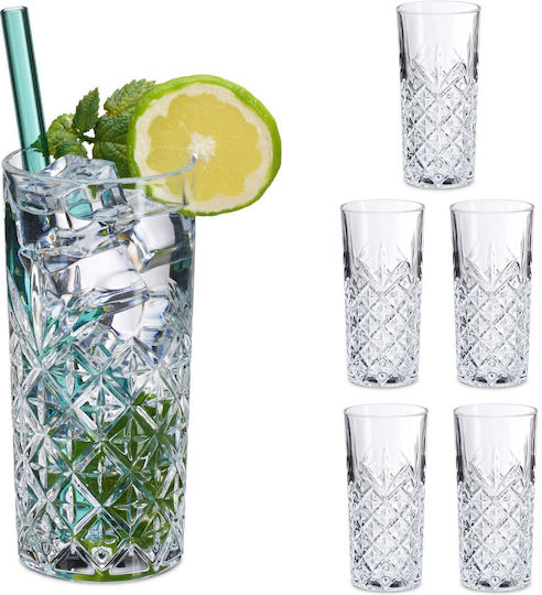 Relaxdays Σετ Ποτήρια από Γυαλί 330ml 6τμχ
