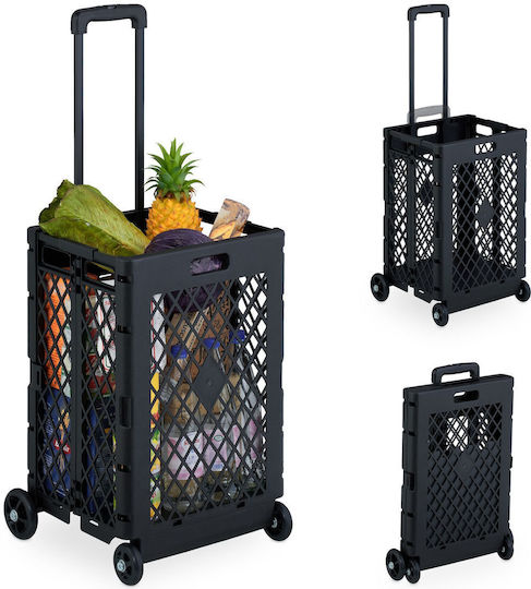 Căruț de Piață Pliabil din Plastic 99x43.5x38cm