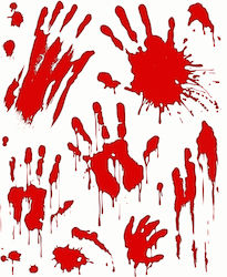 Halloween Window Stickers Bloody Hands Design 8 Pieces